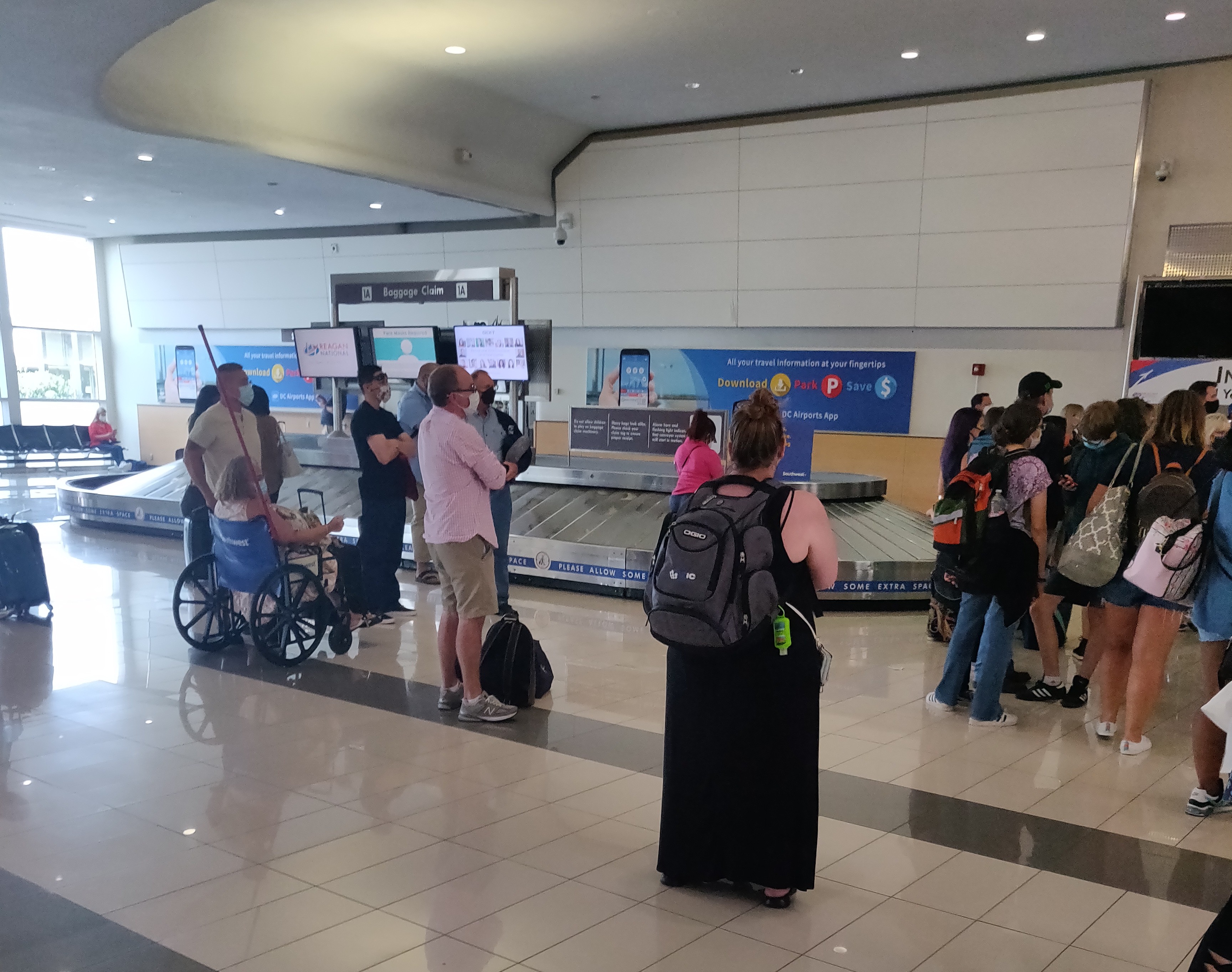 Airport baggage claim area