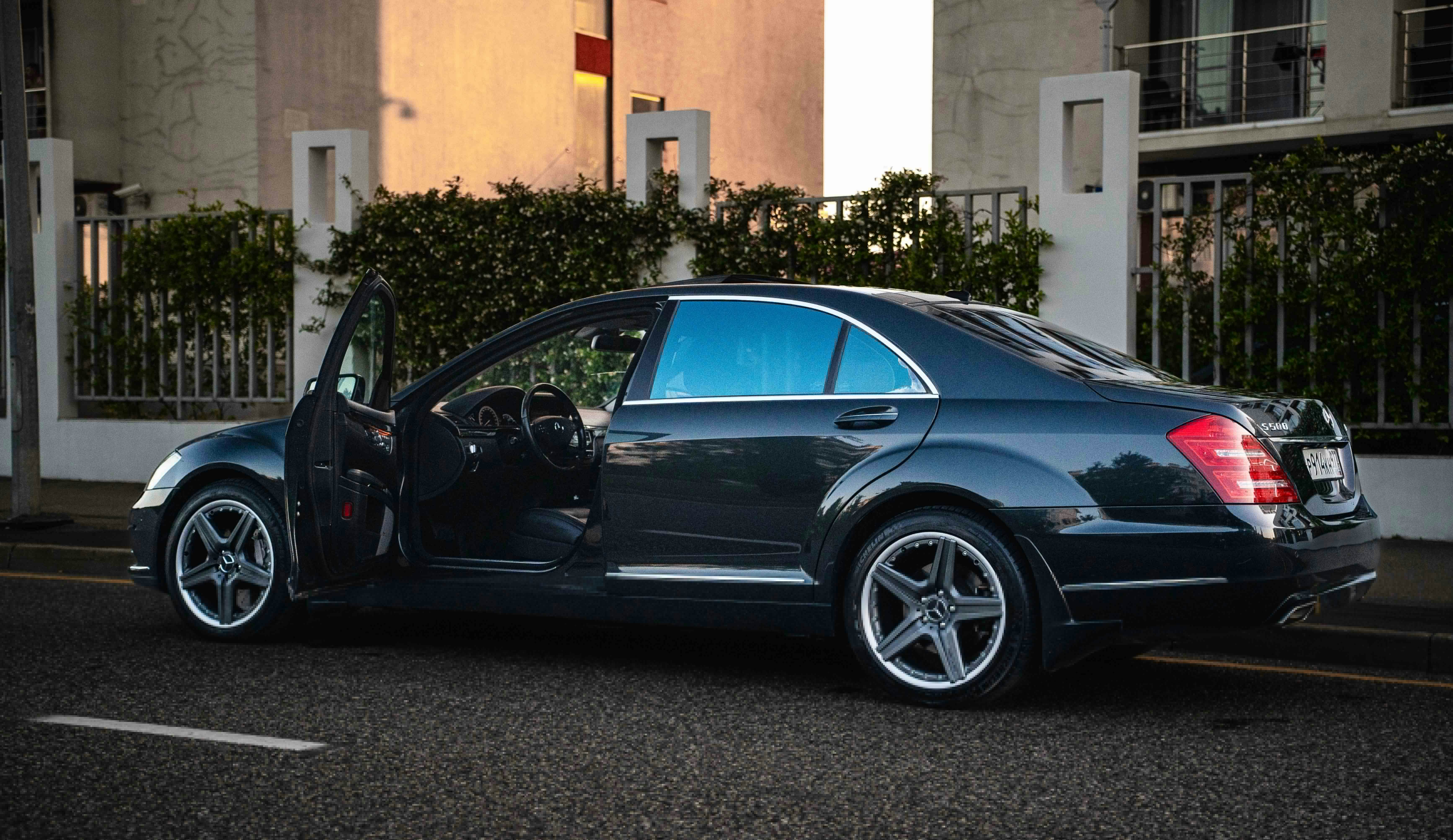 Luxury sedan ready for LAX pickup