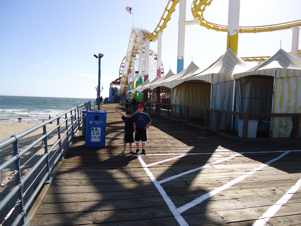 Santa Monica Pier on the Los Angeles coast
